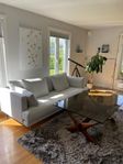 Retro vardagsrumsbord med glasskiva