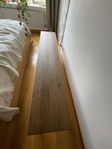 Bänk, ekfaner/brunlaserad, 180 cm