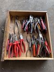 Stor samling tänger – Knipex, Bahco, m.m.