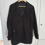 Svart trenchcoat Selected Homme, storlek M