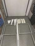 Wire drawers, rails, and shelf brackets for closet storage