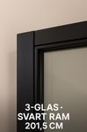 Svarta altandörrar 3‑glas (utan karm) – 60 % under nypr