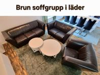 Soffgrupp i läder 