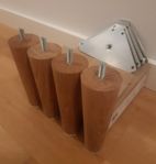 Oanvända sängben 14 cm inklusive hörnbeslag