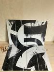 "Abstract Black and White Art" XL Displate Poster