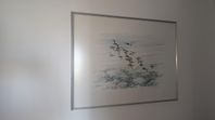 Signerad litografi James Meger – 392/400 – naturmotiv f