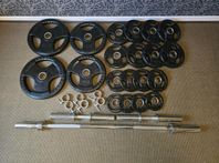 Skivstångset, hantelset, viktpkt 125 kg, (50mm)