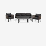 Loungeset 5-sits svart