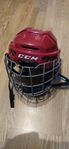CCM FL3DS juniorhjälm S/P röd, galler + hakskydd