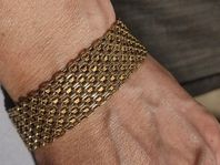 Silver Vintage x-länk 7 rad Armband