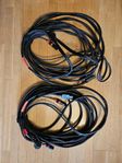 2x10 meter DMX/Powerkabel