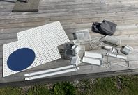 2 IKEA Skådis förvaringstavlor med tillbehör