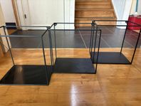 Vägghylla i metall (3-pack)