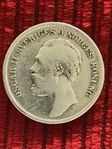 2- Krona silvermynt 80% Oscar Il 1878