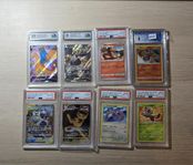 Pokemon Kort - Graderade kort, Charizard, Lugia, Celebi, Mew