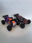 2st Traxxas E-revo 1/16 VXL + laddare + 7 batterier + delar