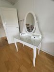 Ikea Hemnes smink/Toalettbord med spegel, vit, 100x50 cm