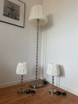 Golvlampa och två mindre lampor