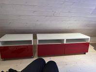 Två sektioner låg hylla/tv-bänk