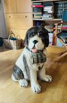 Stor Vintage Hund i gips