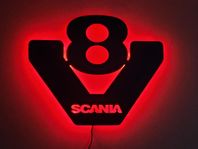 Scania V8 lampa ljusskylt