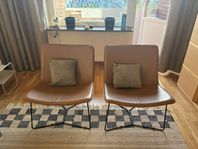 Loungestol i brun PU-läder – Ellos