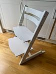 Vit Stokke Tripp Trapp Matstol, väldigt bra skick