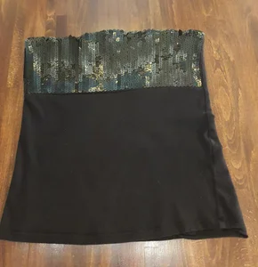 Tub topp svart sequins strl xxs 300kr Nyskick