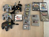 Nintendo 64, GameCube, Playstation 1 spel och kontroller