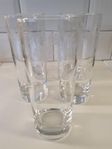 Vintage - highballglas/longdrinkglas med etsat mönster 