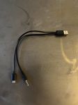 USB to mini USB + aux