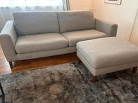 Soffa  Madison Lux - Dun /med fotpall 