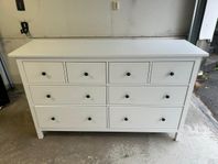 HEMNES Byrå med 8 lådor, vitbets