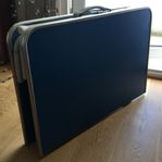 Vintage Hopfällbart Blått Campingbord 80,5x61cm H 60cm