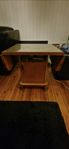 Antikt thebord/slagbord med intarsia