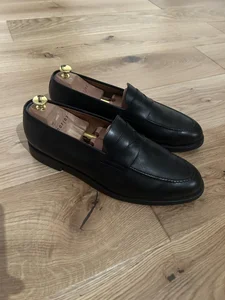 Morjas The Penny Loafer Black Calf Rubber Sole UK12 / EU46