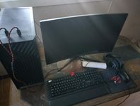 dator och tangentbord och skärm 