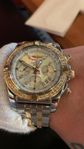 Breitling Chronomat 44 Factory Diamond 18k guld stål ! 