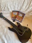 Guitar Hero PS2 komplett paket – Gitarr + Dongel + 2 Spel