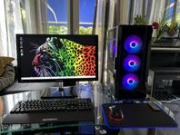 Gaming Dator i7 med skärm tangentbord och mus 