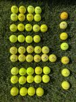 50 st gula golfbollar blandade märken