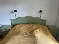 Sänggavel sängbord spegel