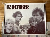 U2 October Vintage Promotional Poster 80-tal