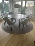 Matbord Rowico Fred Mörkbrun Ek 160 cm diameter