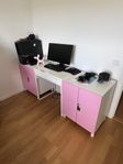 Skrivbord Micke och skåp Stuva från IKEA