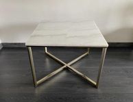 Soffbord vit marmor