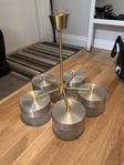 Retro taklampa 5 lampor glas