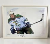 Signerad tavla med Rögles Kenny Jönsson