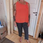 Topp Linne Korall rosa/orange