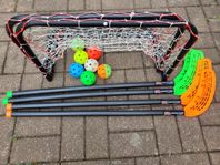 Minimål, innebandy klubbor och bollar